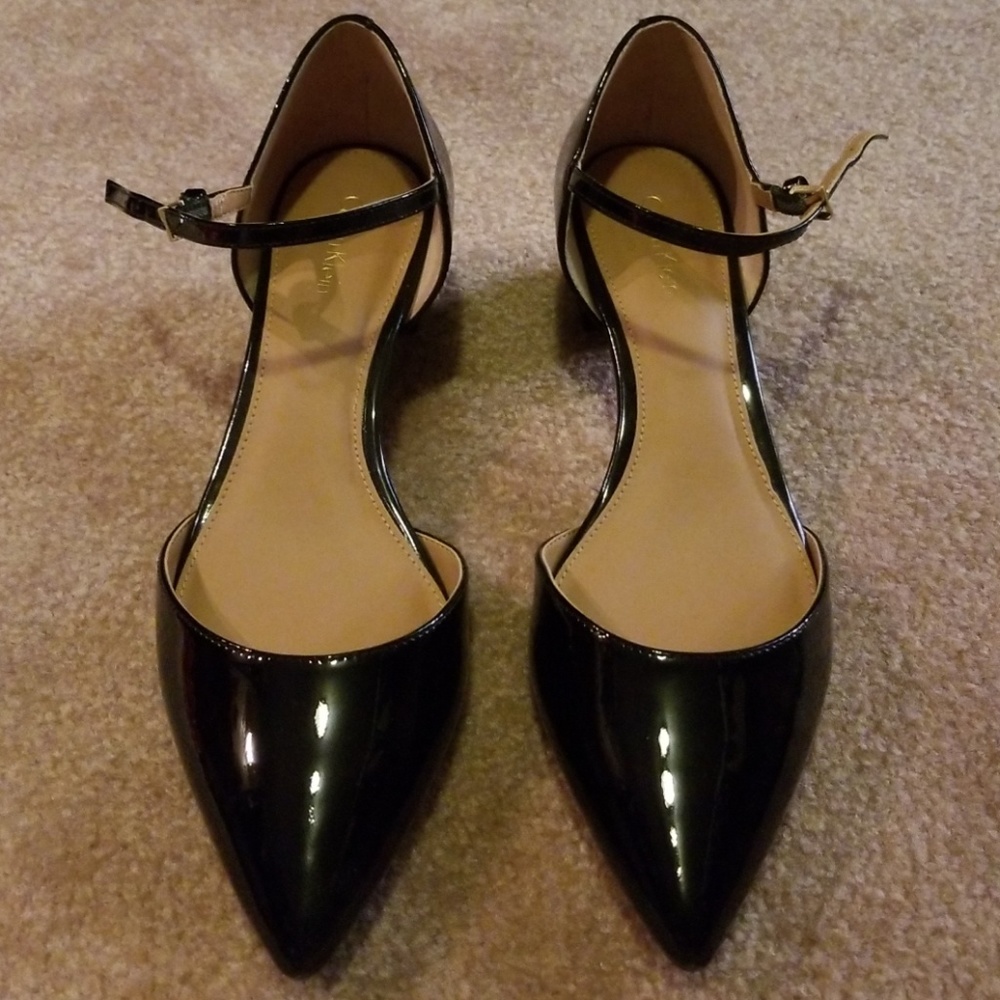 NWOT Black Patent Calvin Klein Shoes 7.5M